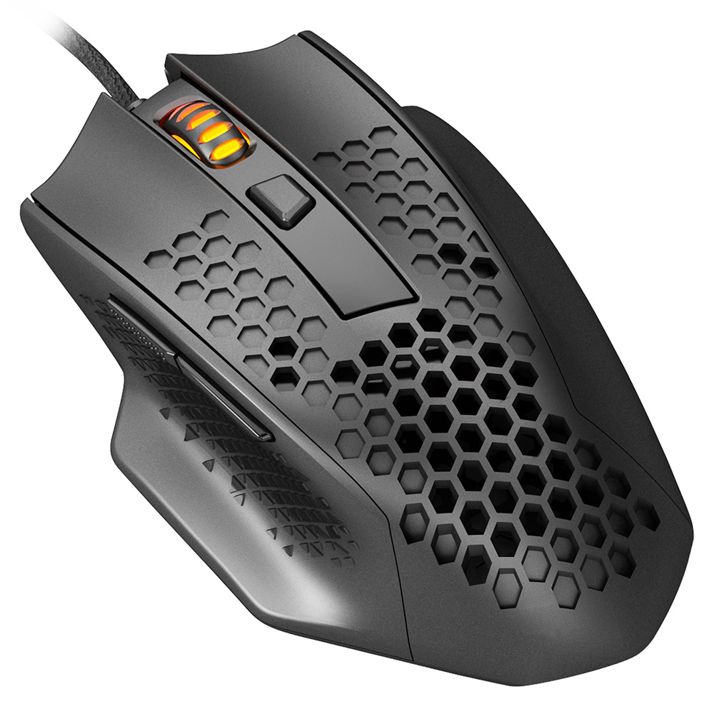 Redragon M722 Bomber Ultra-Lightweight Wired Gaming Mouse 12400DPI 7 أزرار قابلة للبرمجة - أسود