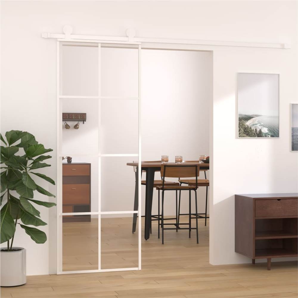 Sliding Door ESG Glass and Aluminium 76x205 cm White, Other  - buy with discount