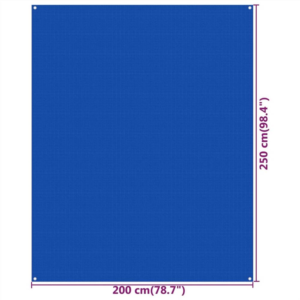 Tent Carpet 250x200 cm Blue HDPE