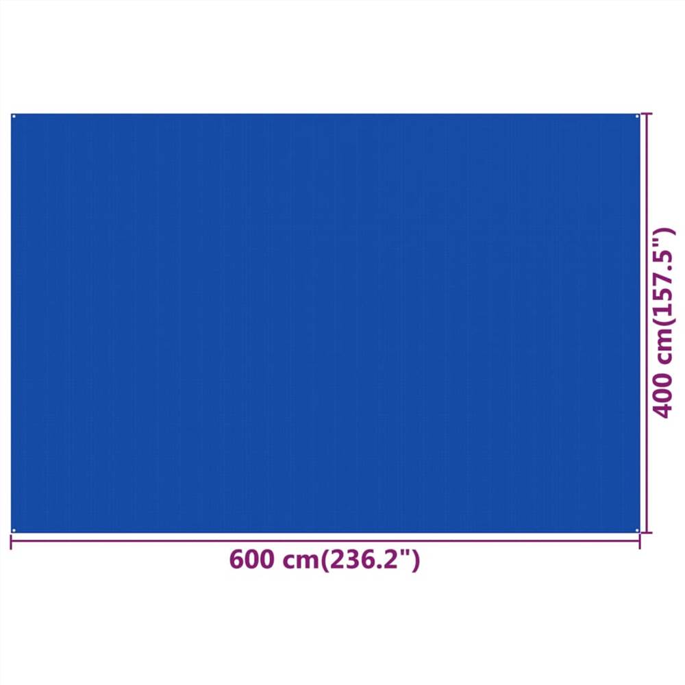 Tent Carpet 400x600 cm Blue HDPE