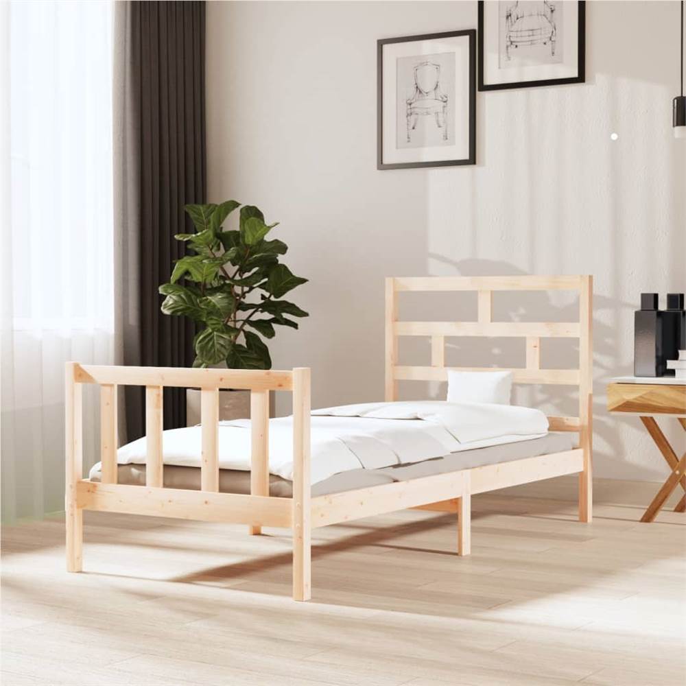 

Bed Frame Solid Wood Pine 100x200 cm Single
