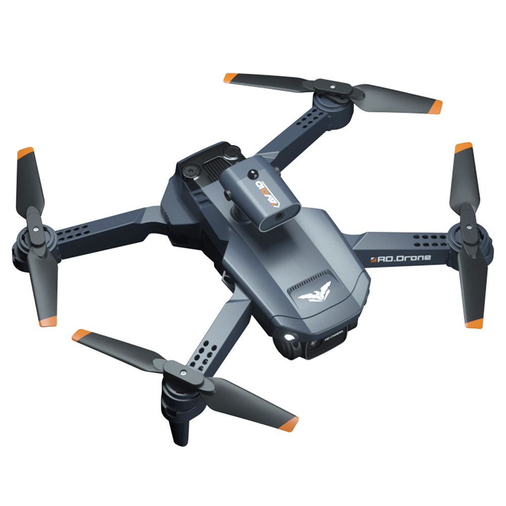 JJRC H106 4K 90 Derece Ayarlanabilir Kamera Çok Yönlü Engelden Kaçınma Katlanabilir RC Drone Çift Kamera İki Pil - Siyah
