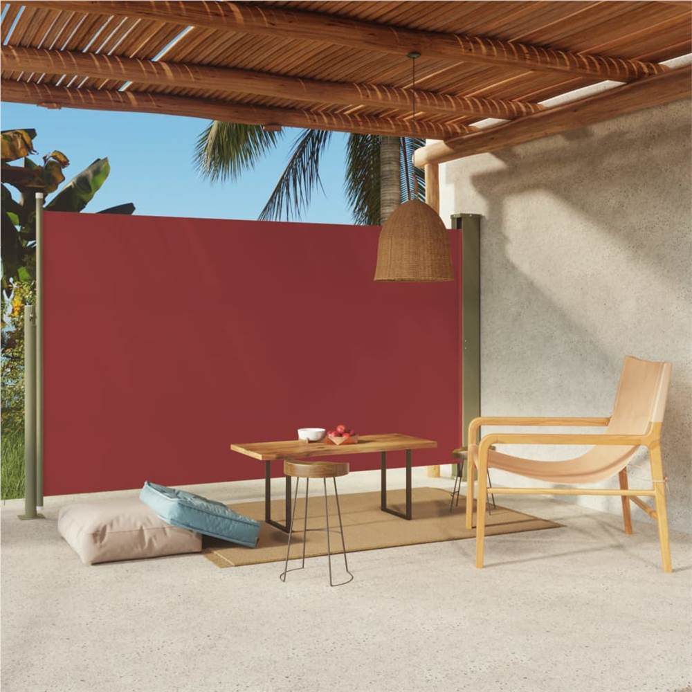 

Patio Retractable Side Awning 180x300 cm Red