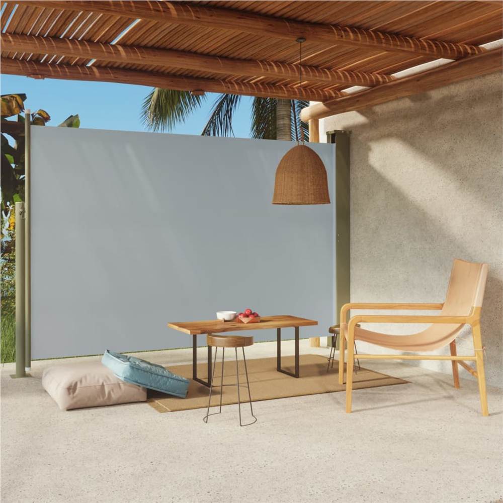Patio Retractable Side Awning 200x300 cm Grey