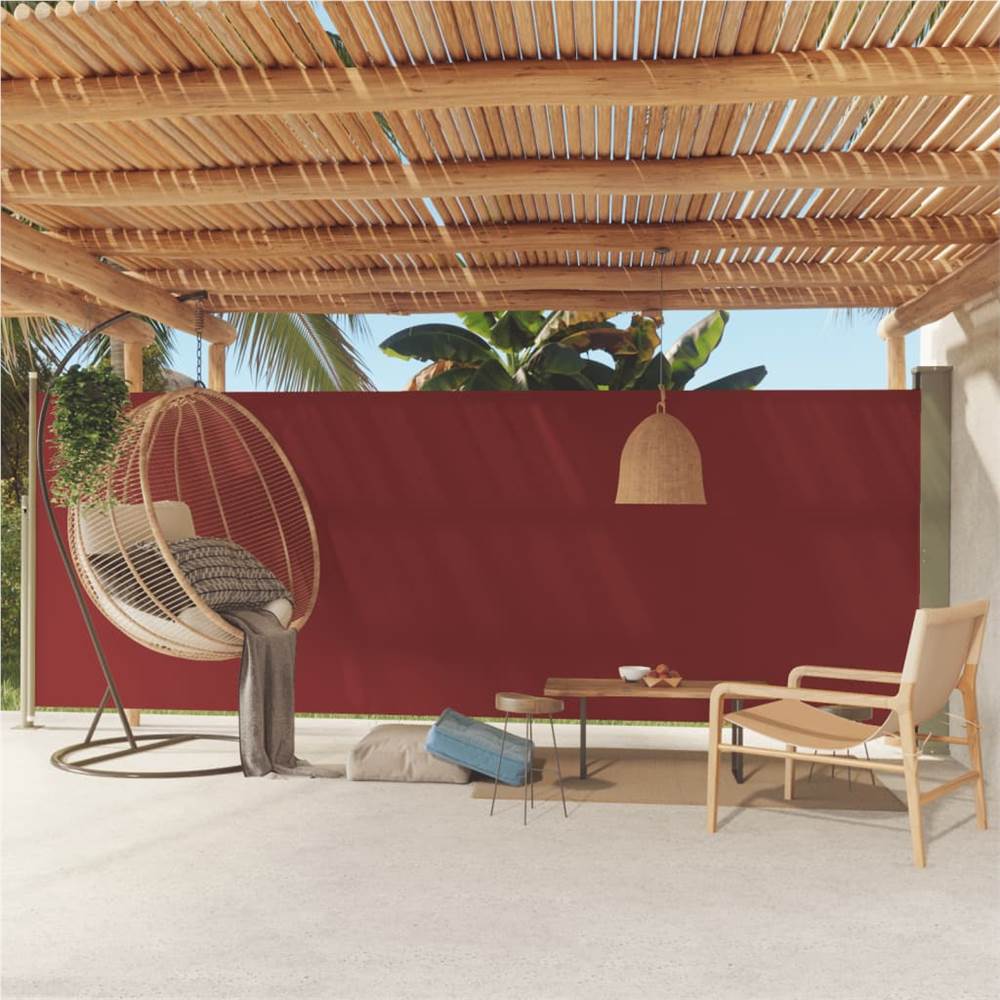 Patio Retractable Side Awning 200x500 cm Red