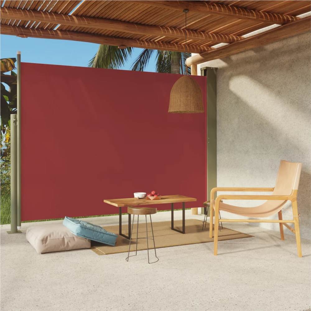 

Patio Retractable Side Awning 220x300 cm Red