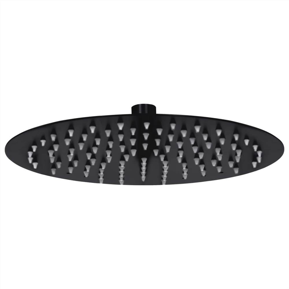 

Rain Shower Head Stainless Steel 25 cm Round Black