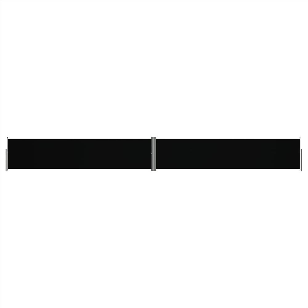 Retractable Side Awning Black 140x1200 cm