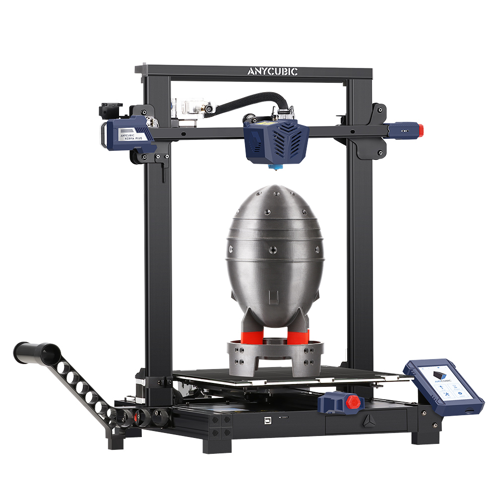 Imprimante 3D Anycubic Kobra Plus, mise à niveau automatique 25 points, extrudeuse Bowden, écran 4.3 pouces, vitesse 180 mm/s, 350 x 300 x 300 mm