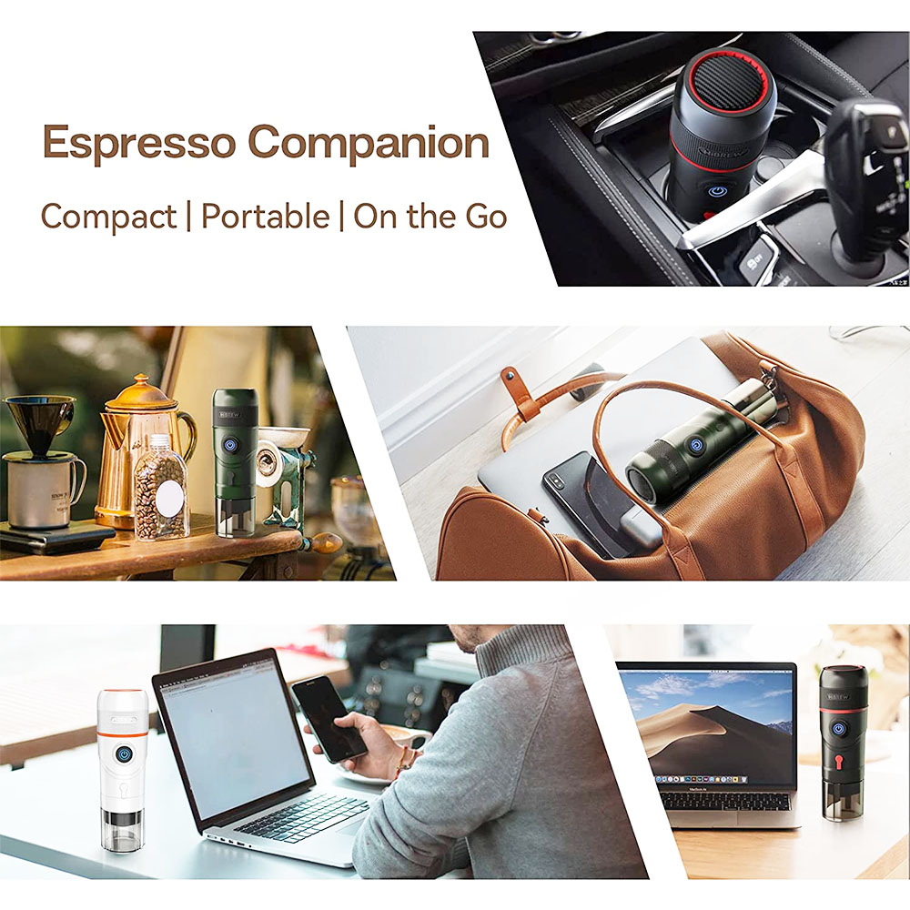 HiBREW H4 Portable Espresso Coffee Machine for Car & Home | Europe