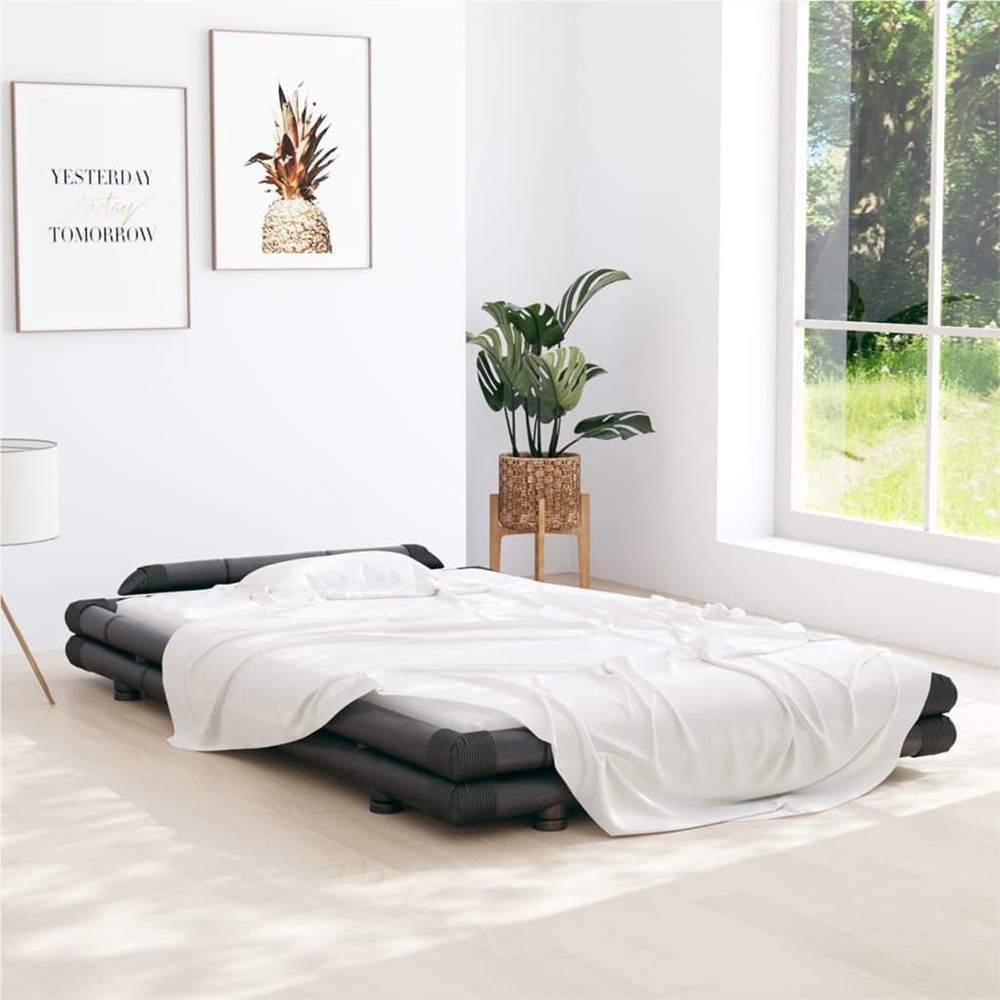 Bed Frame Dark Brown Bamboo 120x200 cm Small Double