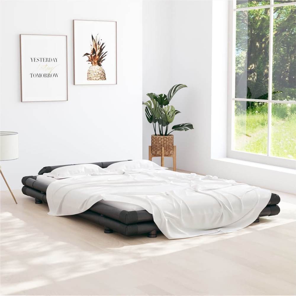 

Bed Frame Dark Brown Bamboo 140x200 cm Double