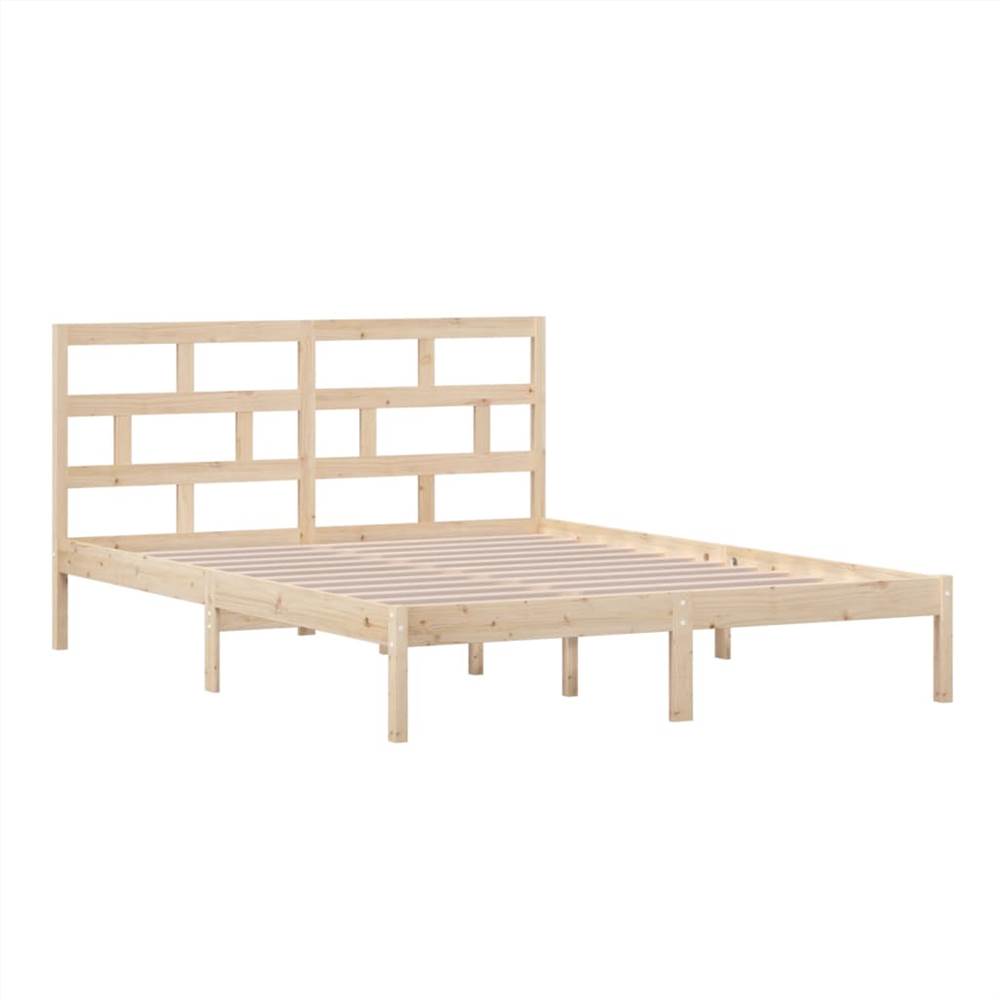 Bed Frame Solid Wood 150x200 cm 5FT King Size