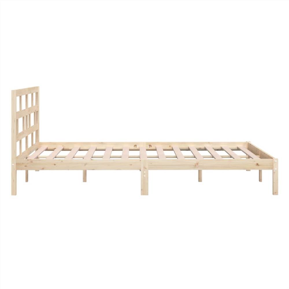 Bed Frame Solid Wood 150x200 cm 5FT King Size