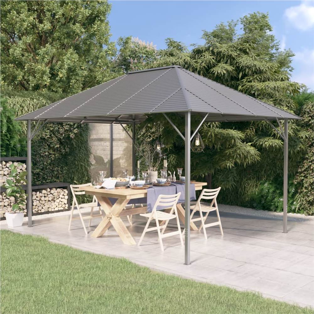 Gazebo with Roof 4x3 m Anthracite