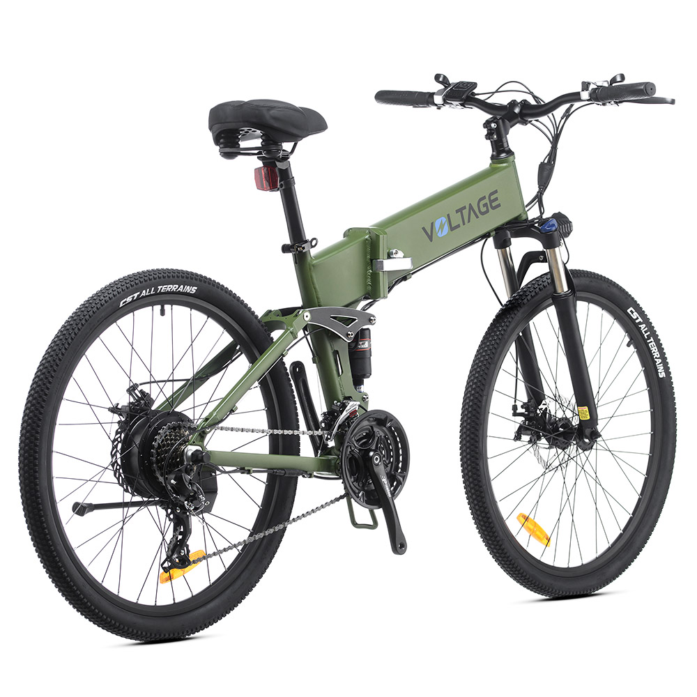 KAISDA K1-V Vélo électrique 26 pouces Vélo de montagne pliable Moteur 250W 25Km / h Vitesse maximale 36V Batterie 10.4Ah 70KM Portée maximale 120KG Charge maximale - Vert armée