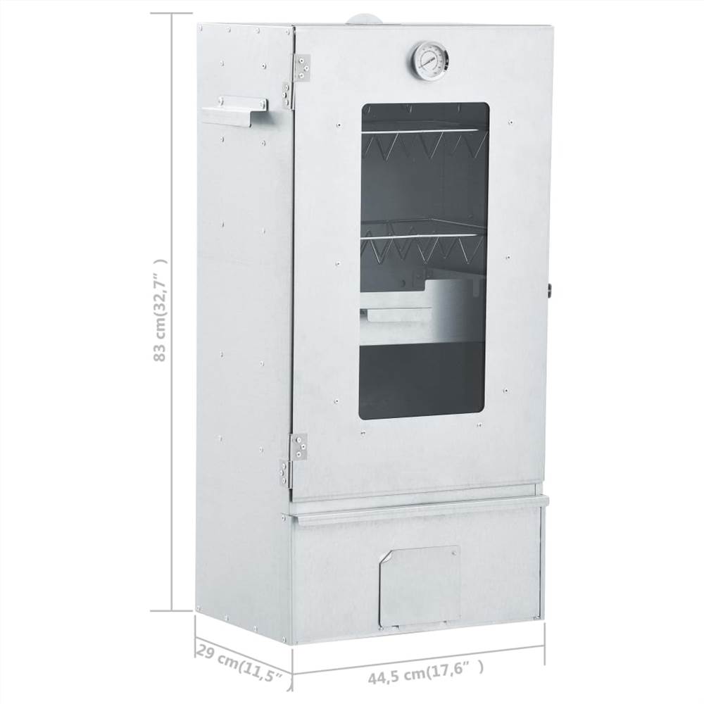 BBQ Oven Smoker with 1kg Wood Chips 44.5x29x83 cm