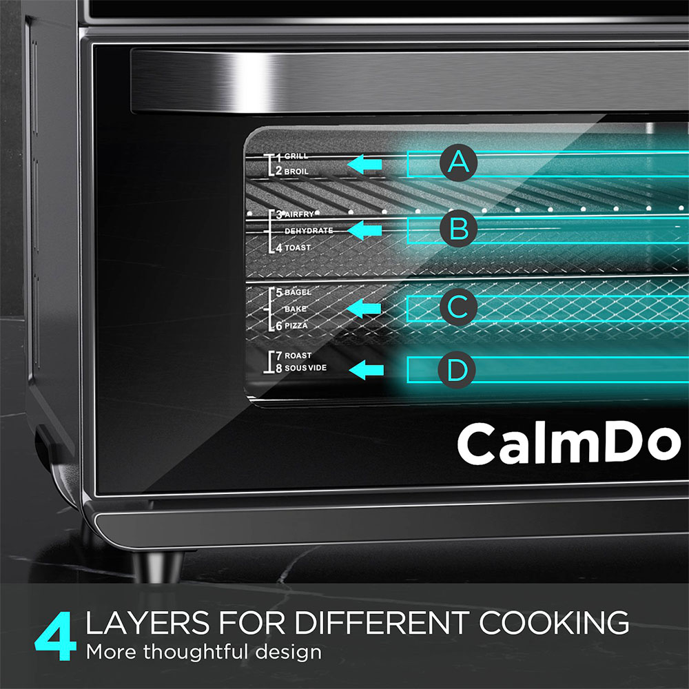 Calmdo CDAF25EU 1800W 25L ExtraLarge Air Fryer Toaster Oven