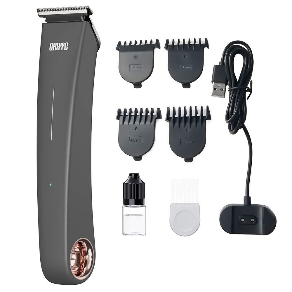 ORATE OHC-265 5 W Akku-Haarschneidemaschine, 1400 mAh wiederaufladbarer elektrischer Haarschneider, magnetische Ladestation, 5 Stunden Laufzeit