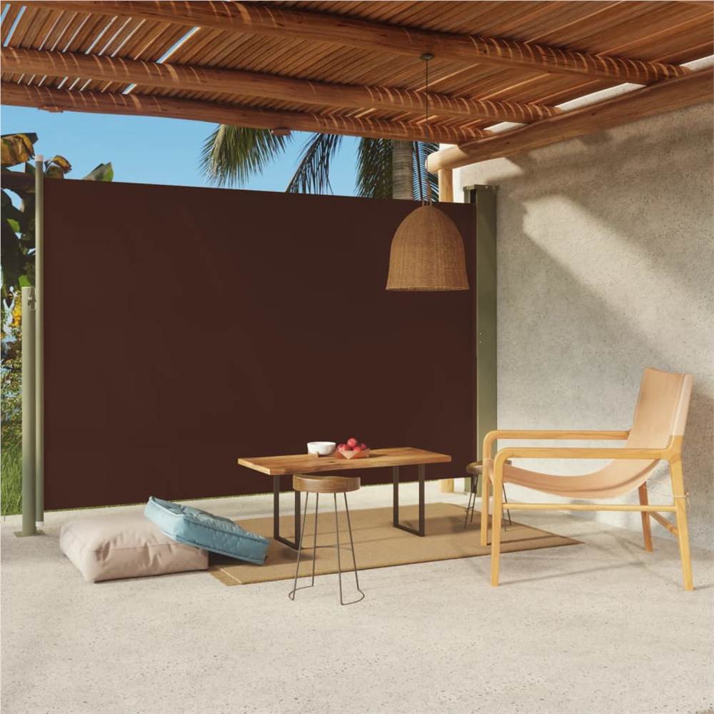 Patio Retractable Side Awning 200x300 cm Brown