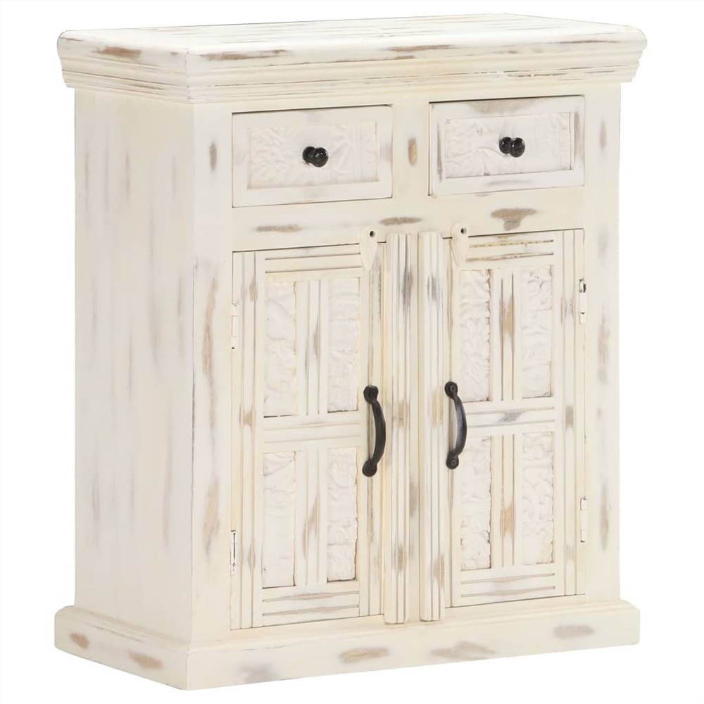 

Sideboard White 65x30x75 cm Solid Mango Wood