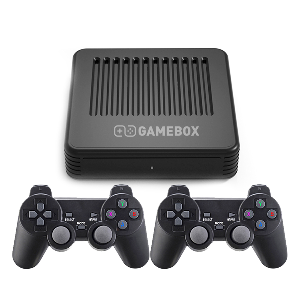 GAMEBOX G11 128 ГБ Ретро игровая консоль Android TV Box с 40000+ классических игр 50+ Эмулятор консоли для PS с 2 геймпадами