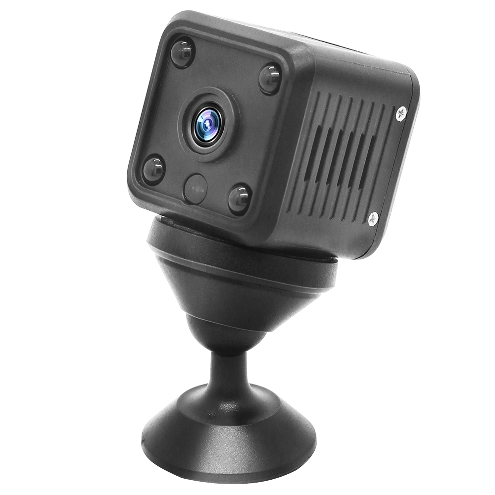 Mini caméra sans fil X6 Home Square, vision nocturne infrarouge HD 1080p, caméra WiFi de sécurité, batterie 300 mAh - Noir