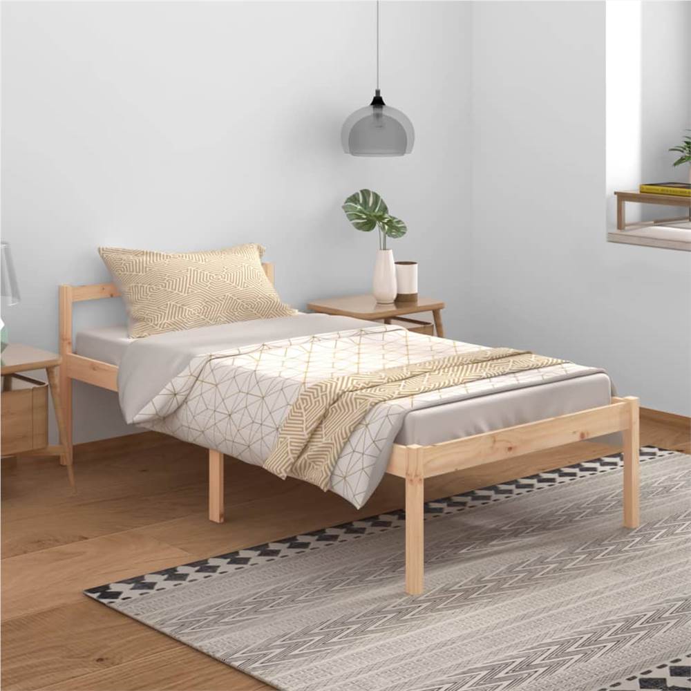 

Bed Frame Solid Wood Pine 100x200 cm Single