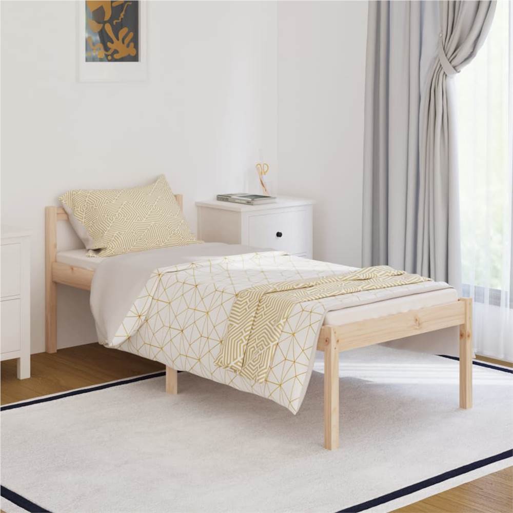 

Bed Frame Solid Wood Pine 90x200 cm Single