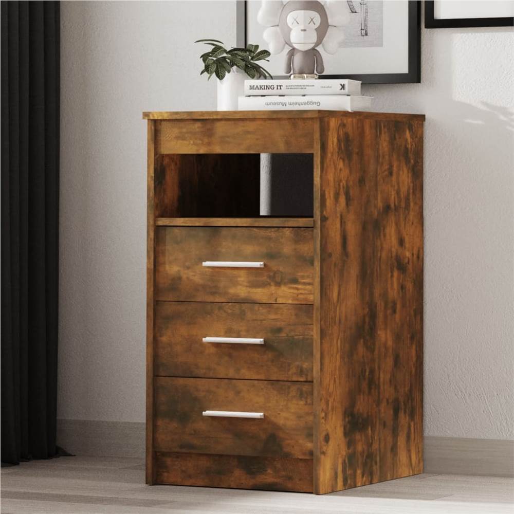 

Drawer Cabinet Smoked Oak 40x50x76 cm Engineered Wood