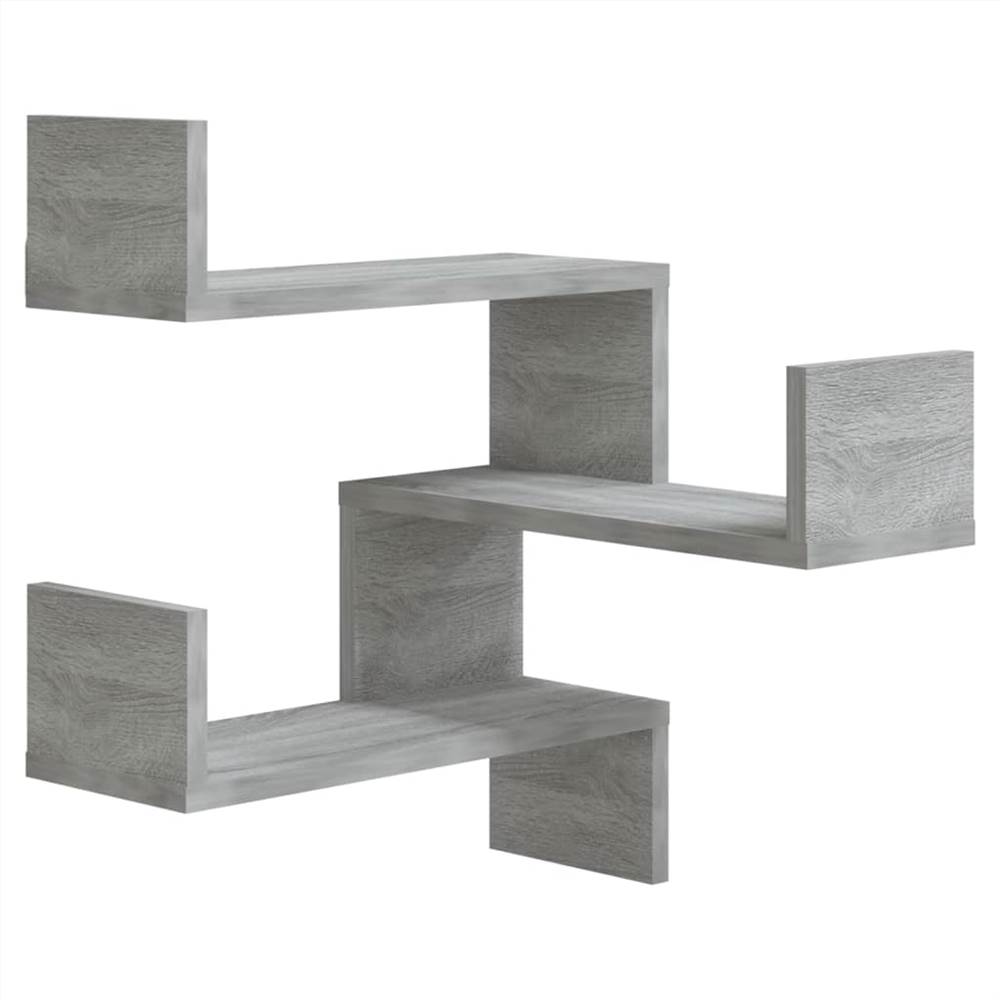 Wall Corner Shelf Grey Sonoma 40x40x50 cm Engineered Wood