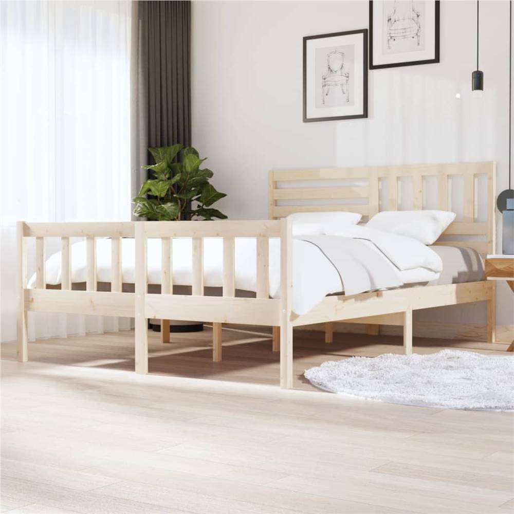 Bed Frame Solid Wood 160x200 cm