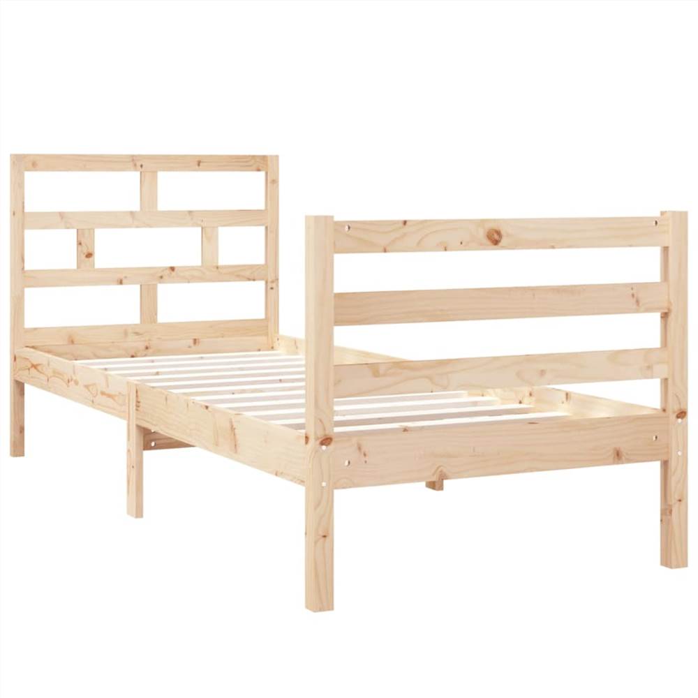 Bed Frame Solid Wood 75x190 cm 2FT6 Small Single