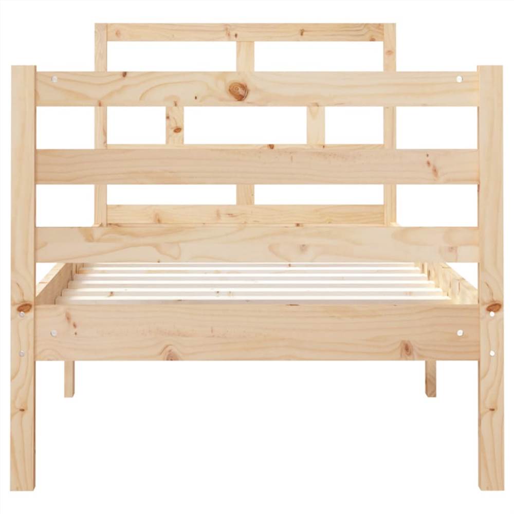 Bed Frame Solid Wood 75x190 cm 2FT6 Small Single