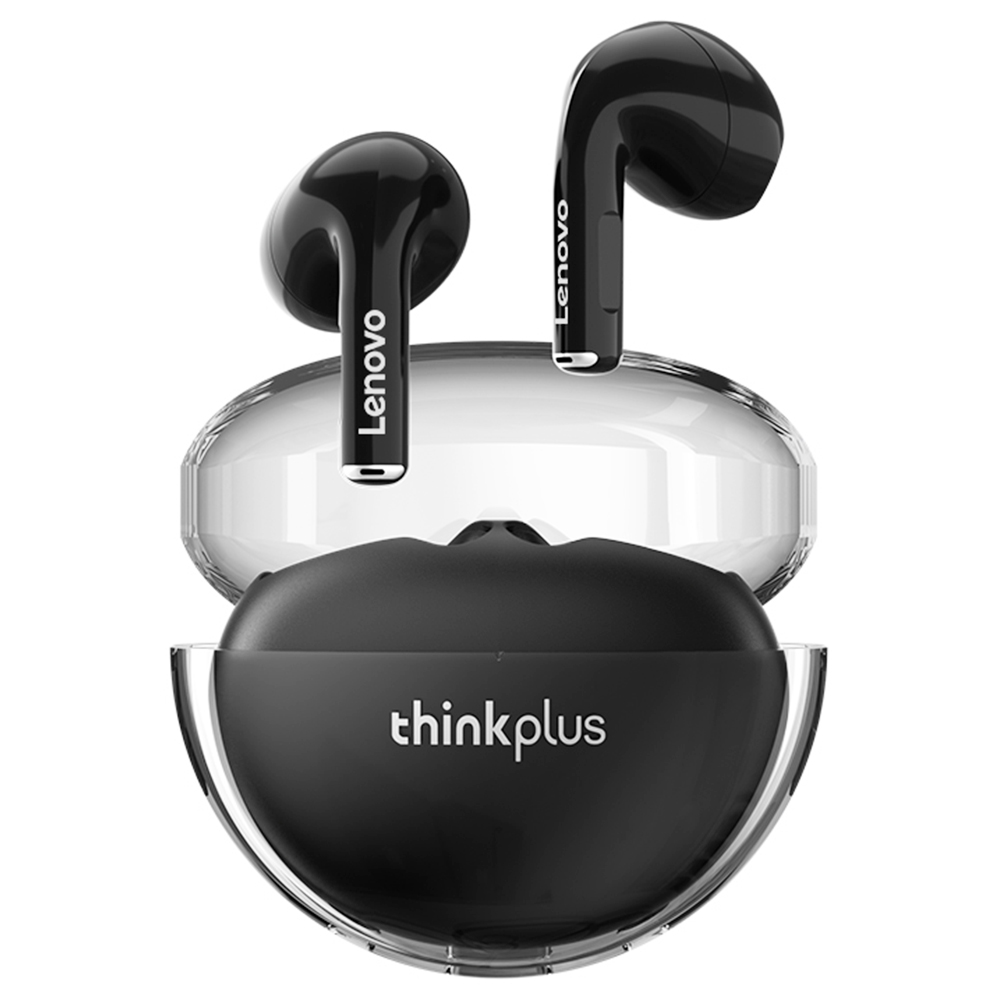 Lenovo Thinkplus LP80 Pro TWS سماعات أذن لاسلكية تعمل بالبلوتوث سماعات ديناميكية منخفضة الكمون للألعاب الرياضية - أسود