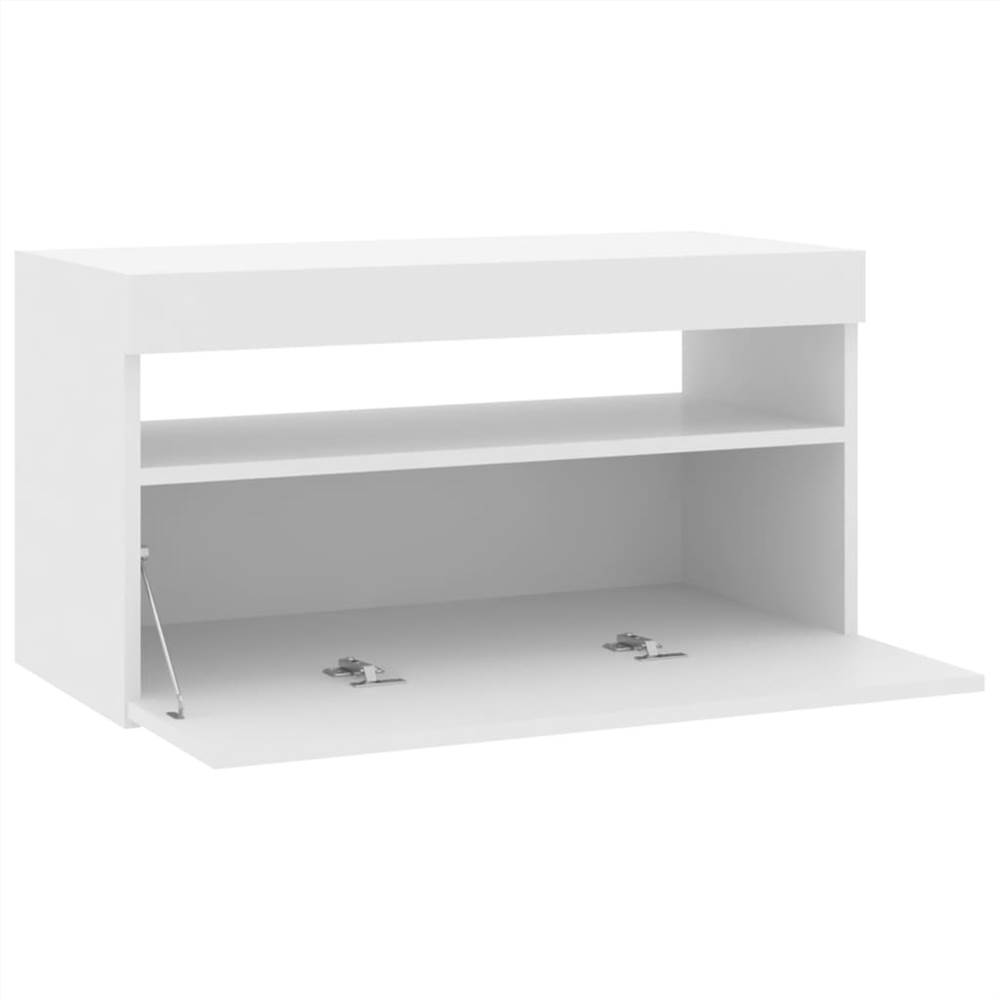 TV Cabinet With LED Lights High Gloss White 75x35x40 Cm 22 TV Cabinet with LED Lights High Gloss White 75x35x40 cm
