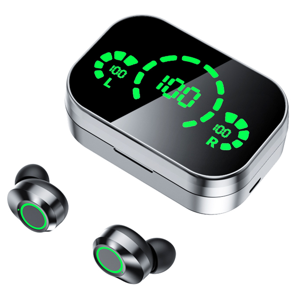 YD03 Bluetooth 5.3 TWS fülhallgató, intelligens digitális kijelző, játékvideó musci módok, sztereó hang, zajcsökkentés, független használat, fekete