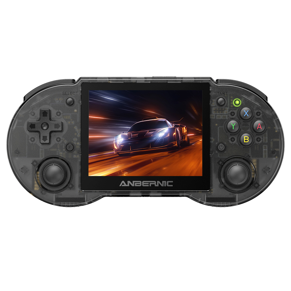 ANBERNIC RG353P 48GB Retro Game Console, Android Linux Dual OS, 3.5&#39;&#39; IPS Screen, 480P Resolution, Rockchip RK3566, 5G WiFi,  Bluetooth, HDMI Out, 3500mAh Battery, 6H Playtime, Supports PSP DC SS PS1 NDC N64 ARCADE GBA SFC FC MD, Black