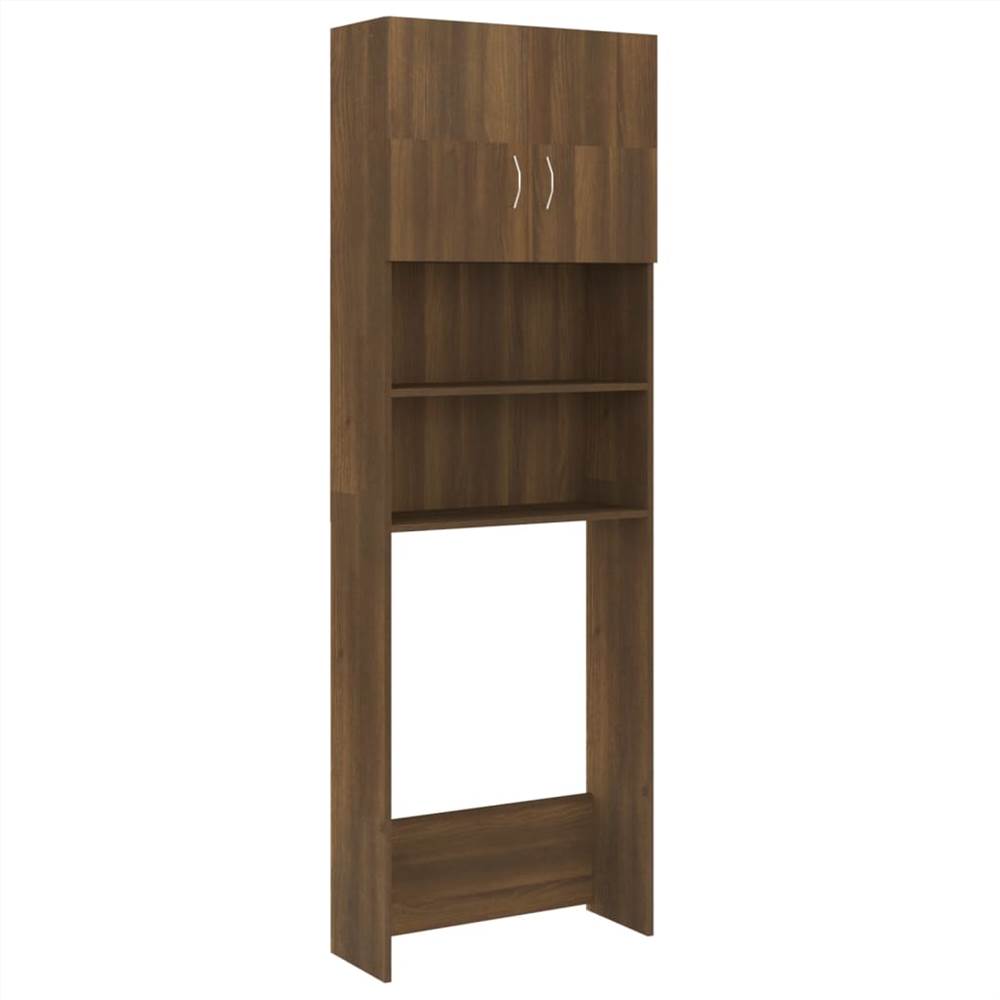 Bathroom Cabinet Brown Oak 64x25.5x190 cm