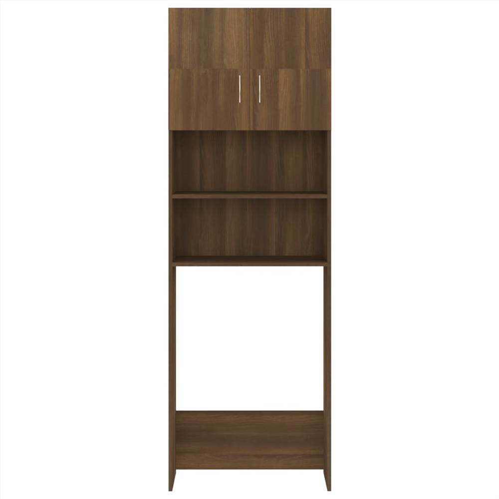 Bathroom Cabinet Brown Oak 64x25.5x190 cm