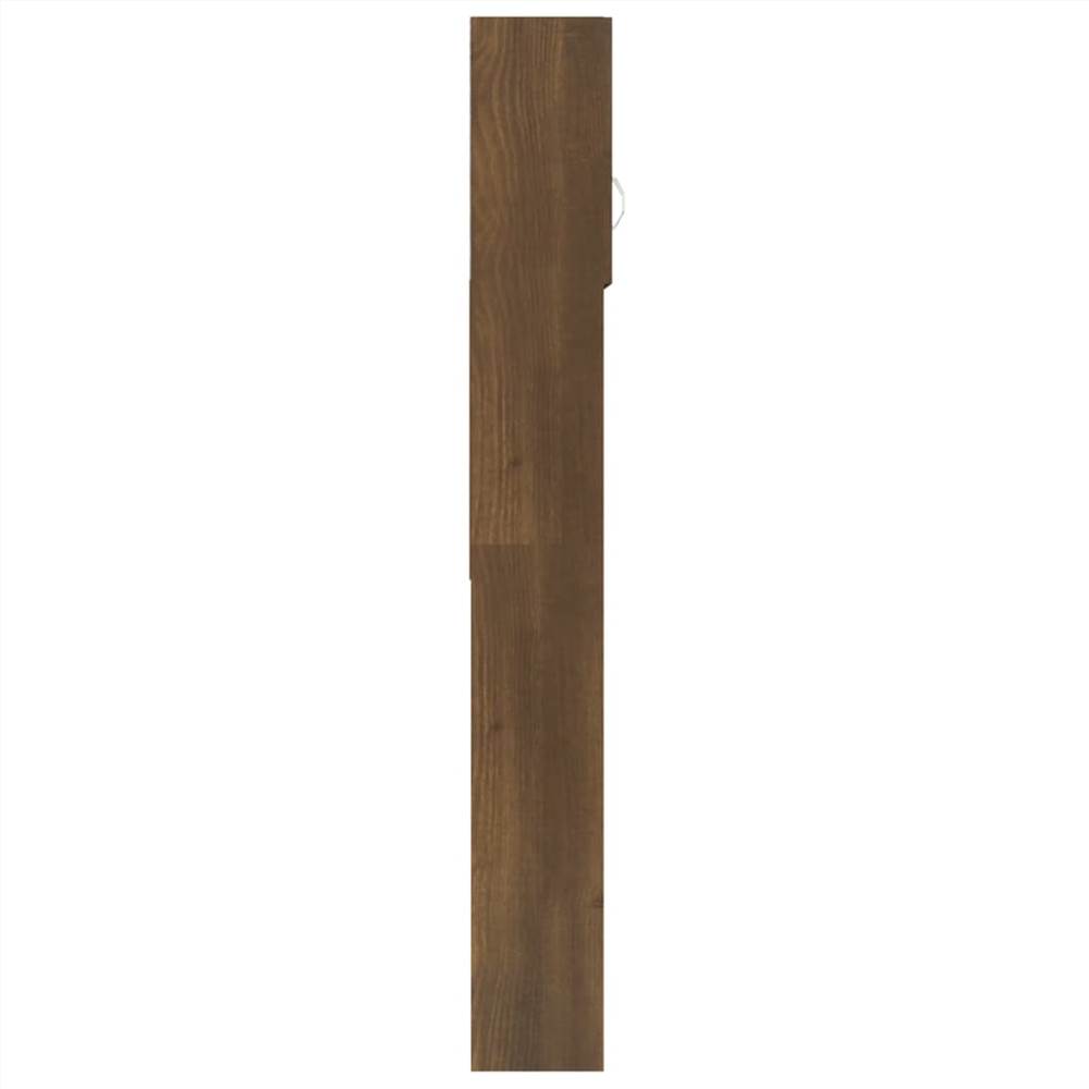 Bathroom Cabinet Brown Oak 64x25.5x190 cm
