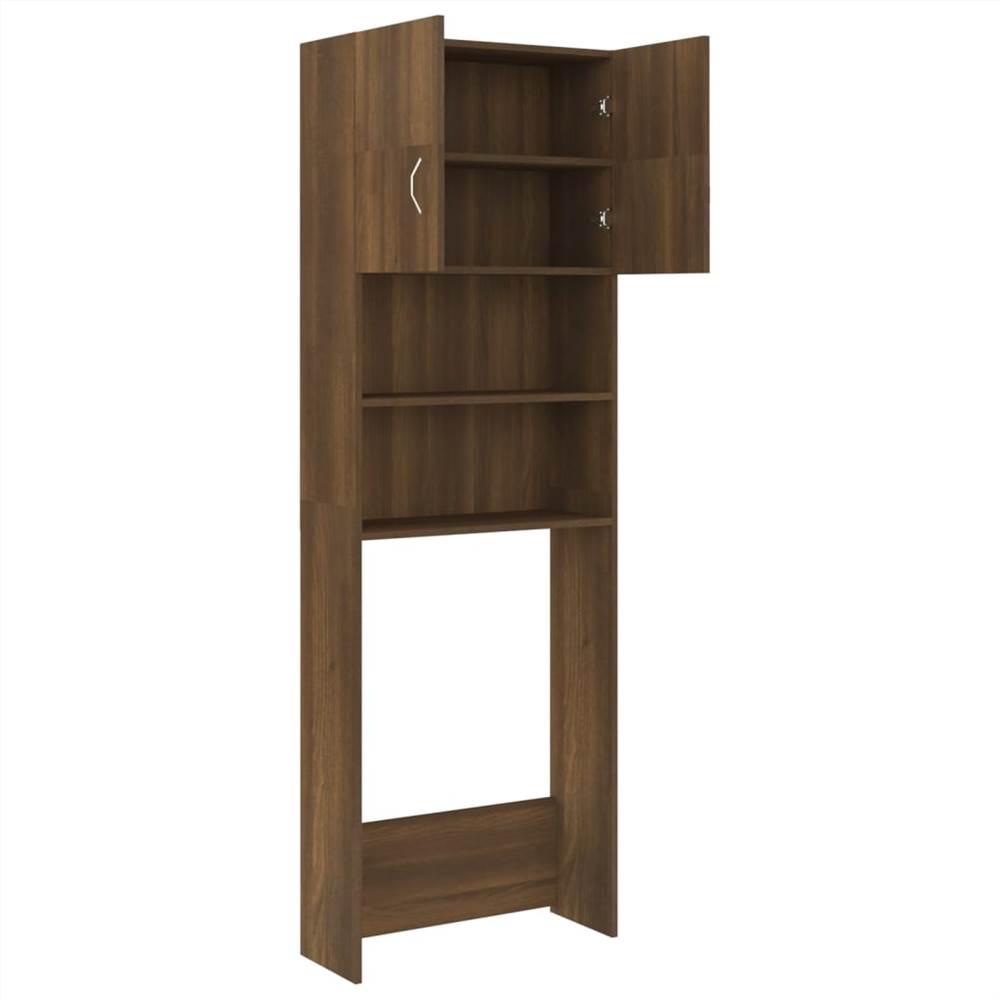 Bathroom Cabinet Brown Oak 64x25.5x190 cm