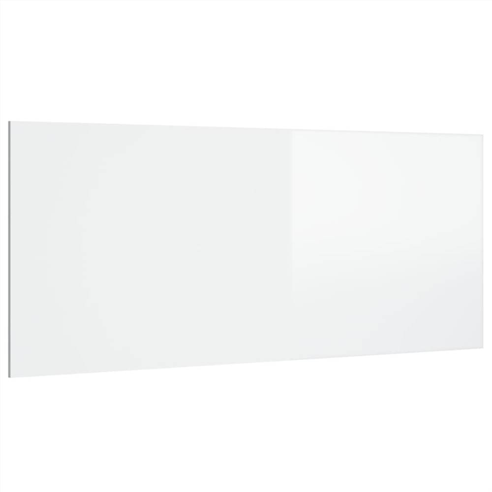 Bed Headboard High Gloss White 200x1.5x80 cm Engineered Wood