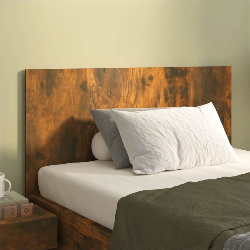Bed Headboard Smoked Oak 120x1.5x80 cm Engineered Wood