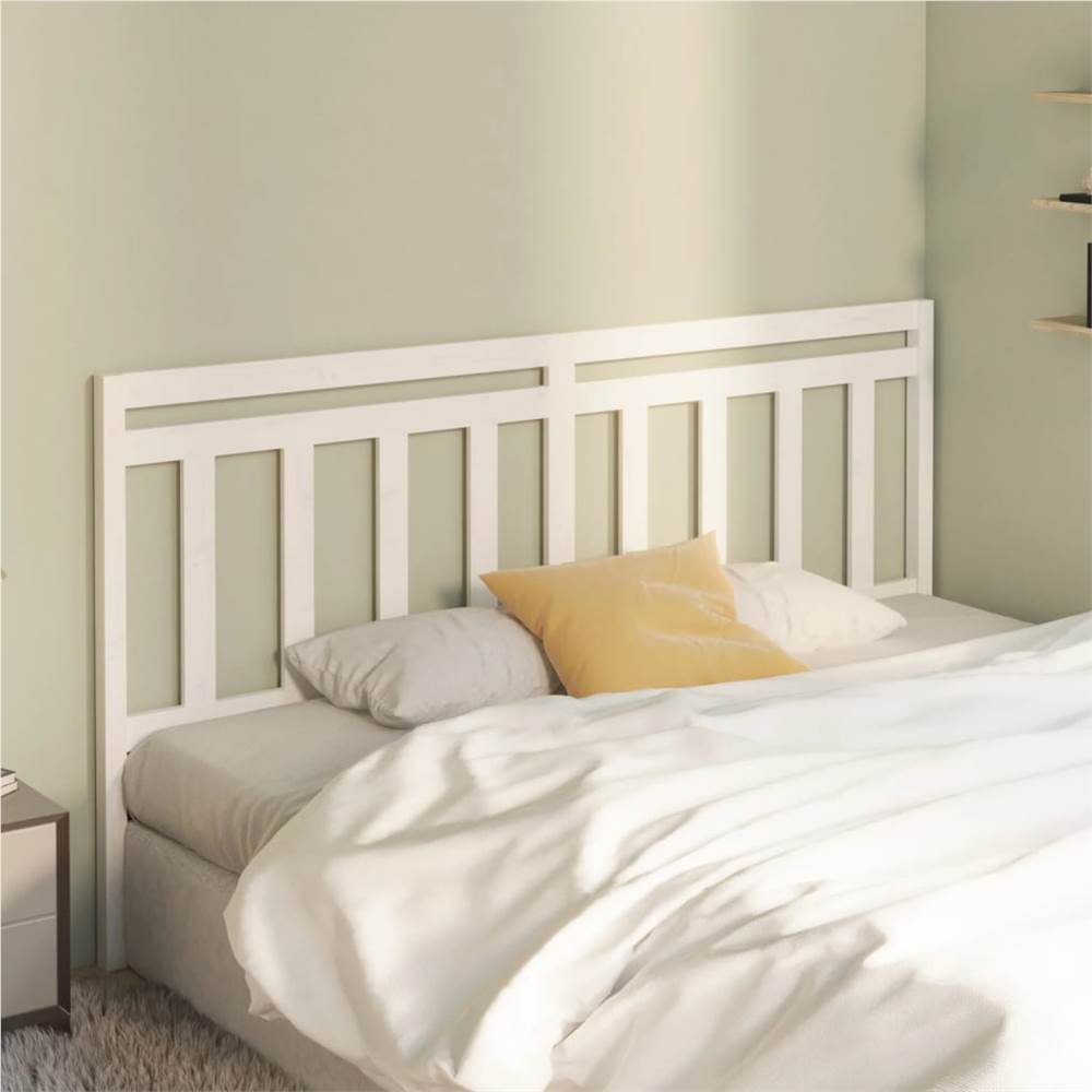 

Bed Headboard White 186x4x100 cm Solid Wood Pine