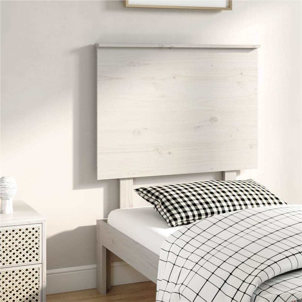 

Bed Headboard White 79x6x82.5 cm Solid Wood Pine