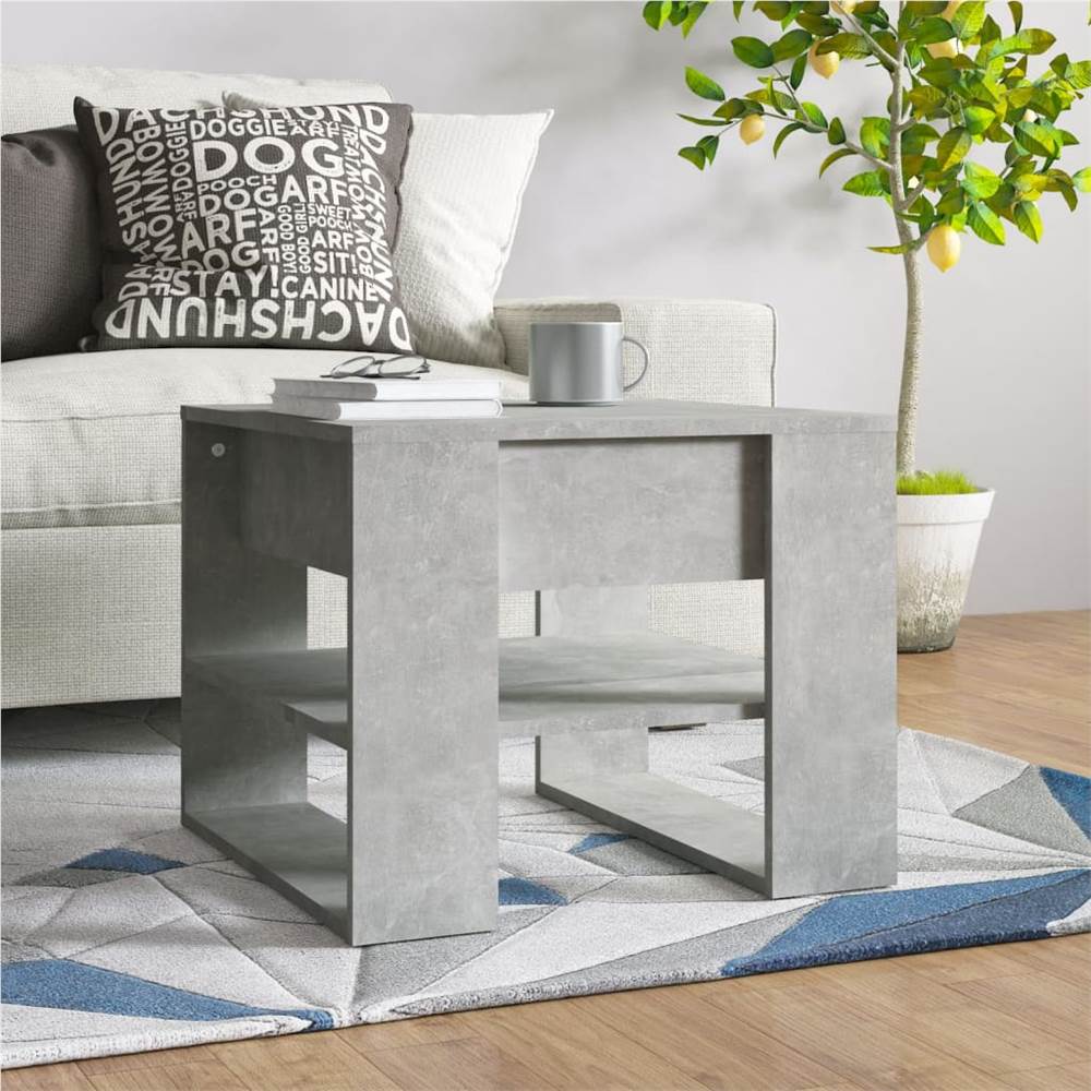 

Coffee Table Concrete Grey 55.5x55x45 cm Engineered Wood