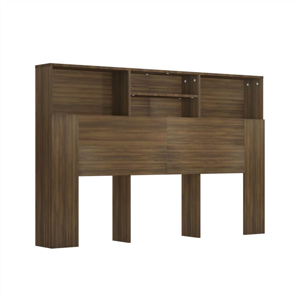 Headboard Cabinet Brown Oak 160x19x103.5 Cm 7 Headboard Cabinet Brown Oak 160x19x103.5 cm