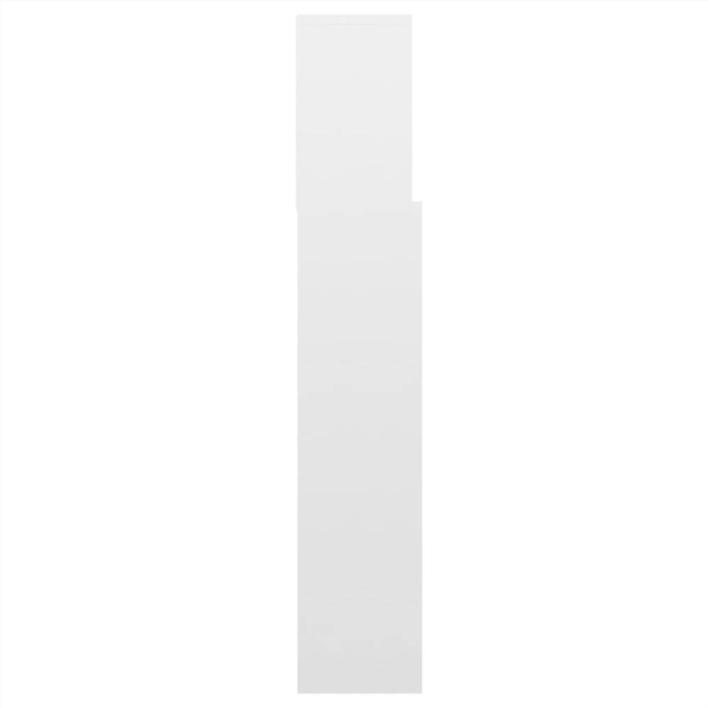 Headboard Cabinet High Gloss White 160x19x103.5 cm