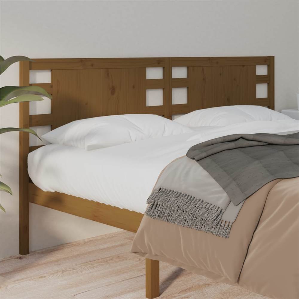 

Headboard Honey Brown 126x4x100 cm Solid Wood Pine